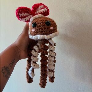 Handcrafted Gingerbread Crochet Jellyfish